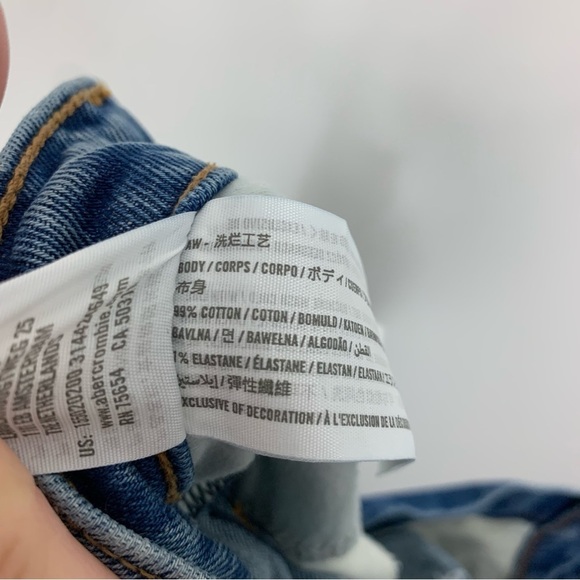 Abercrombie & Fitch The Skinny High Rise Distressed Jeans Size 27 - Picture 8 of 9